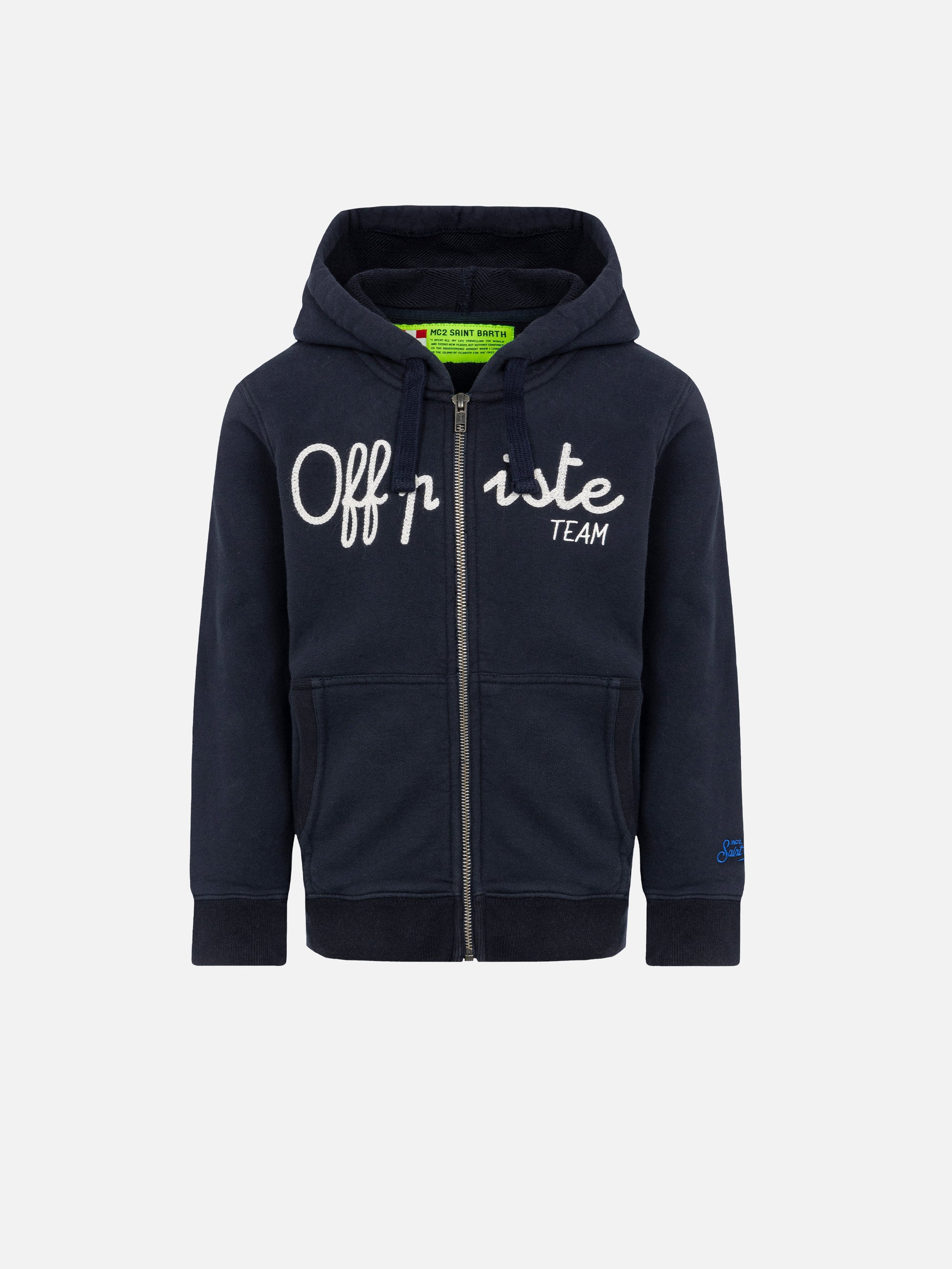 boy Blue navy sweatshirt Off Piste team embroidery - MC2 Saint Barth