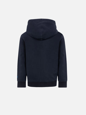 boy Blue navy sweatshirt Off Piste team embroidery - MC2 Saint Barth