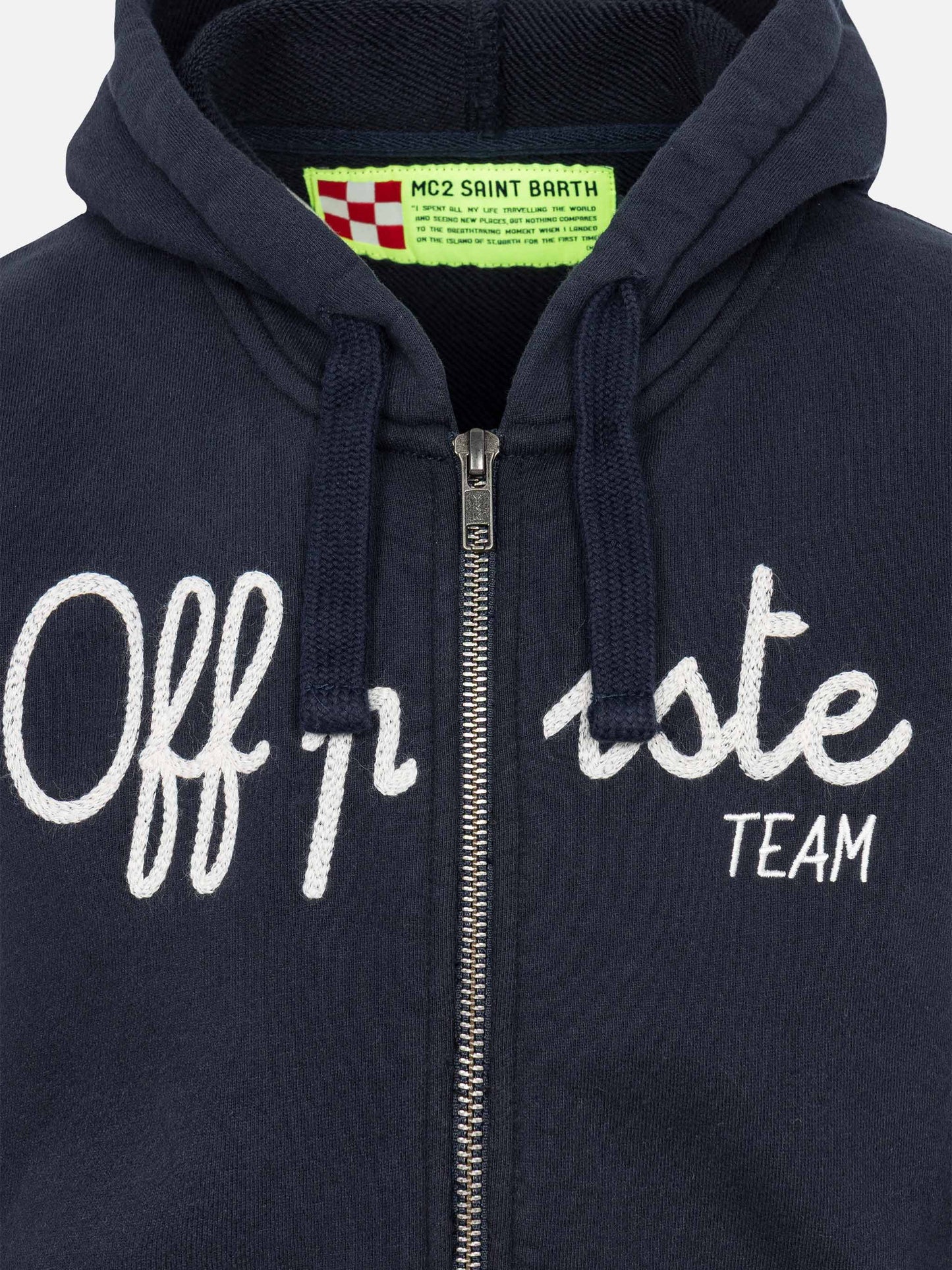 boy Blue navy sweatshirt Off Piste team embroidery - MC2 Saint Barth