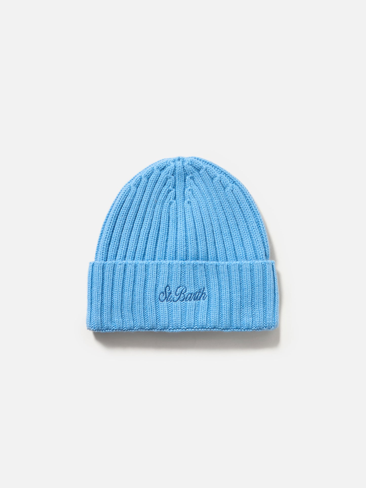 Man dusty blue cashmere blend hat Wengen - MC2 Saint Barth