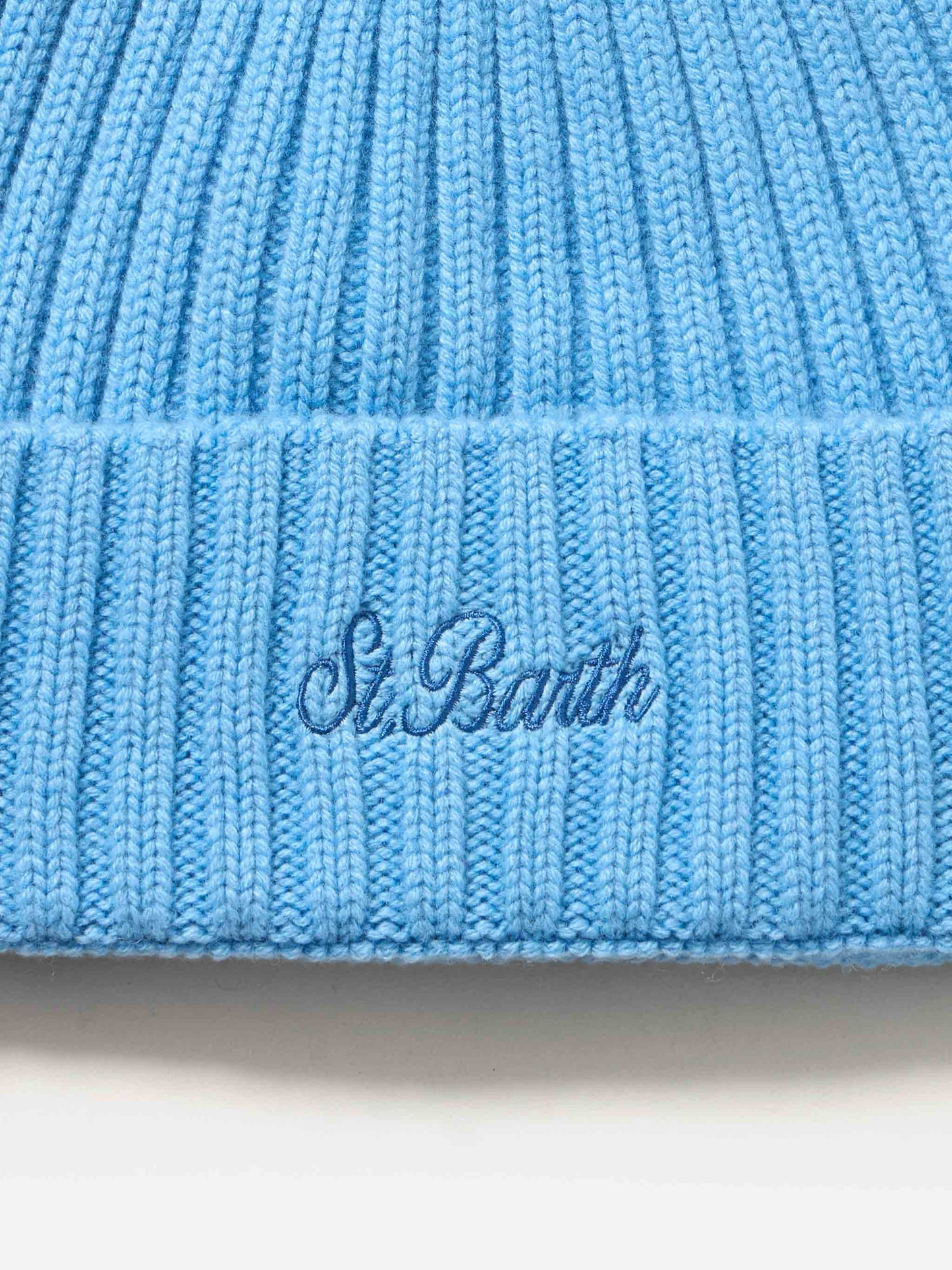 Man dusty blue cashmere blend hat Wengen - MC2 Saint Barth