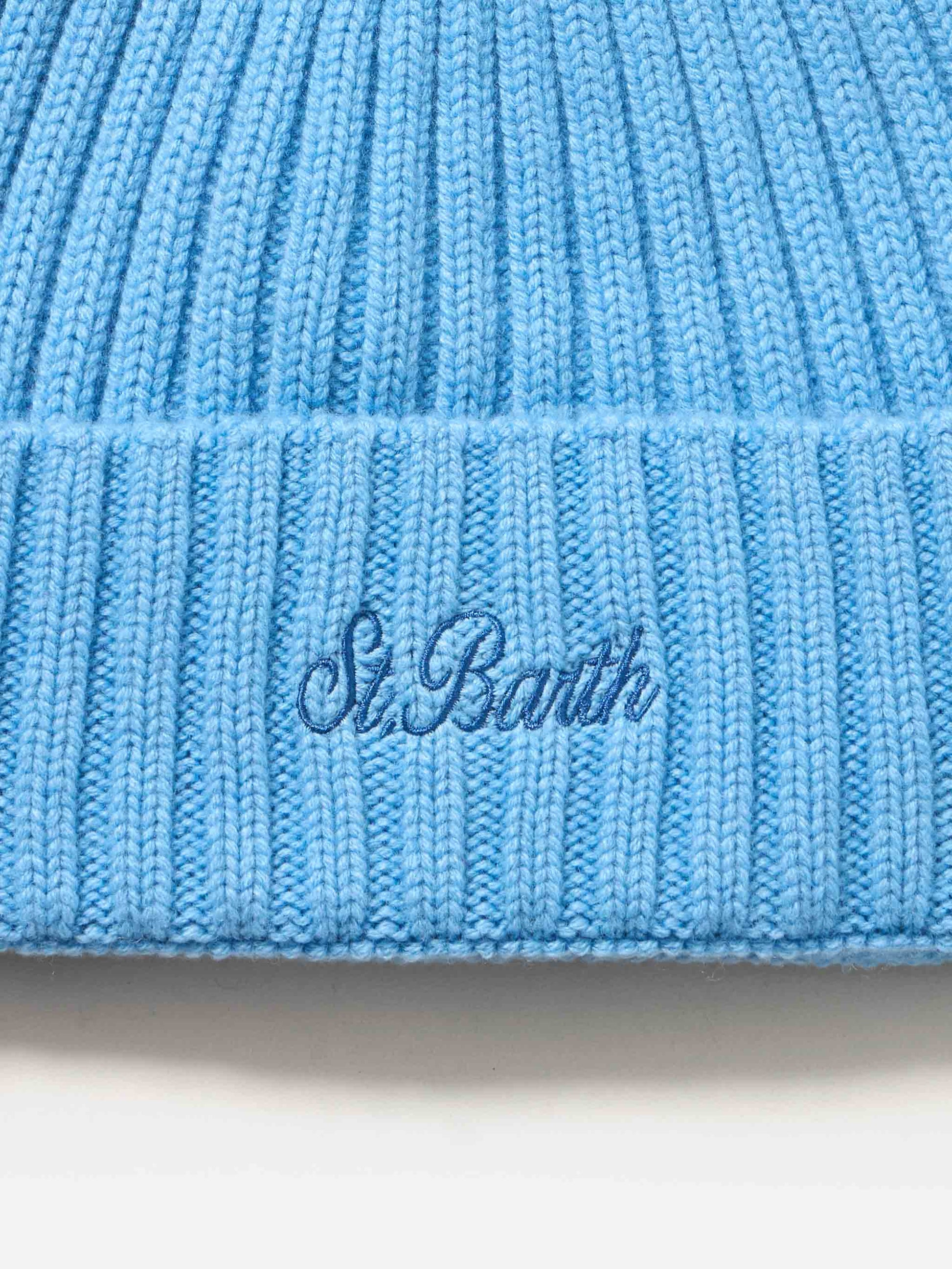 Man dusty blue cashmere blend hat Wengen - MC2 Saint Barth