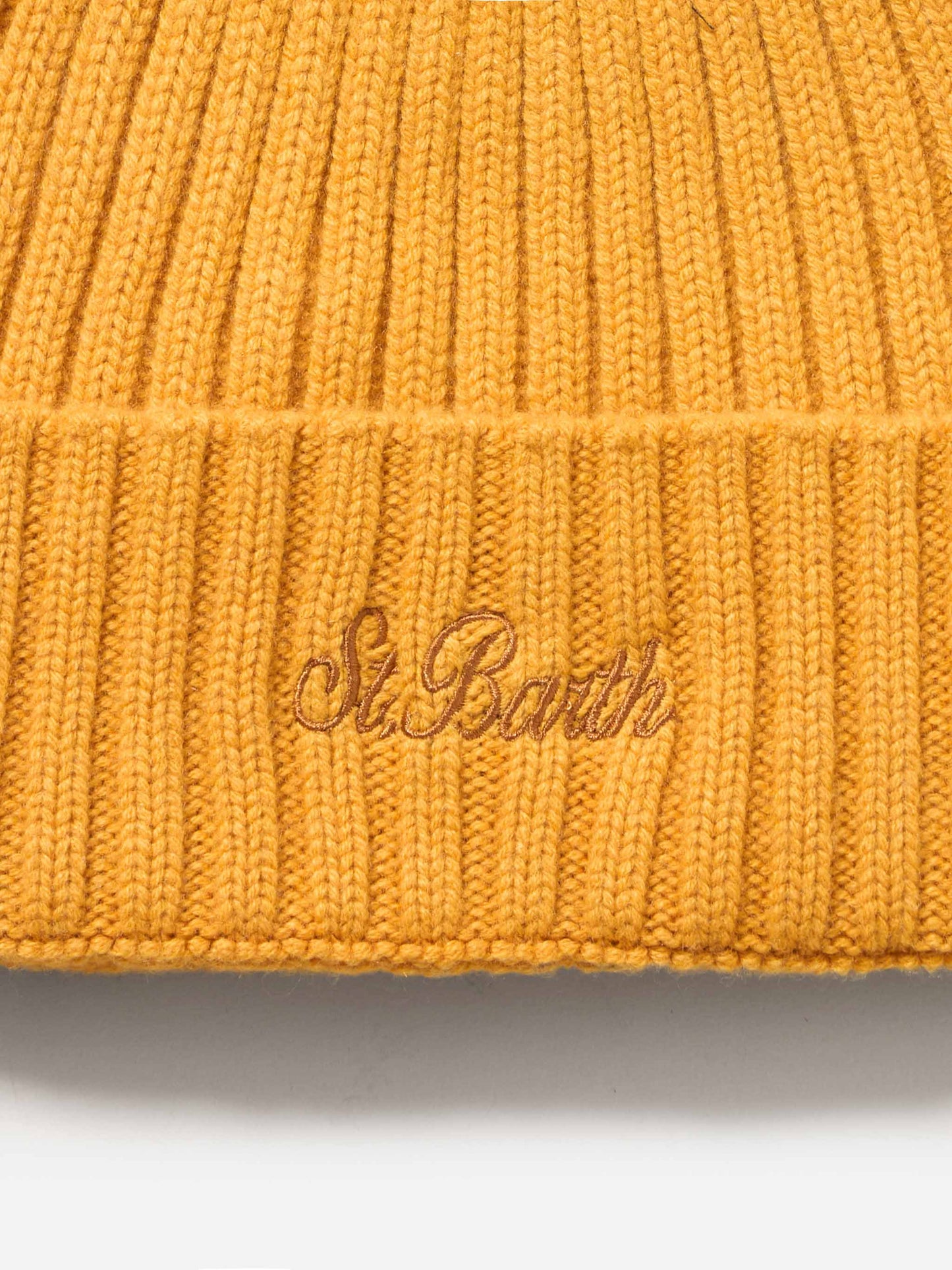 Man mustard cashmere blend hat Wengen