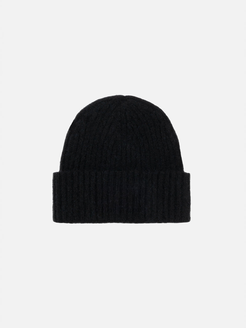 Man black stretch alpaca hat Wengen