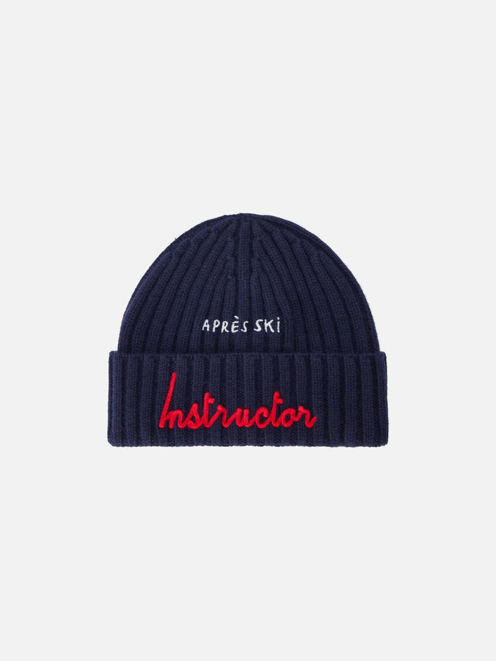 Gorro Wengen Navy blue con bordado Après Ski Instructor 