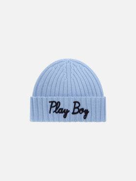 Bonnet Wengen léger blue avec broderie Play Boy 