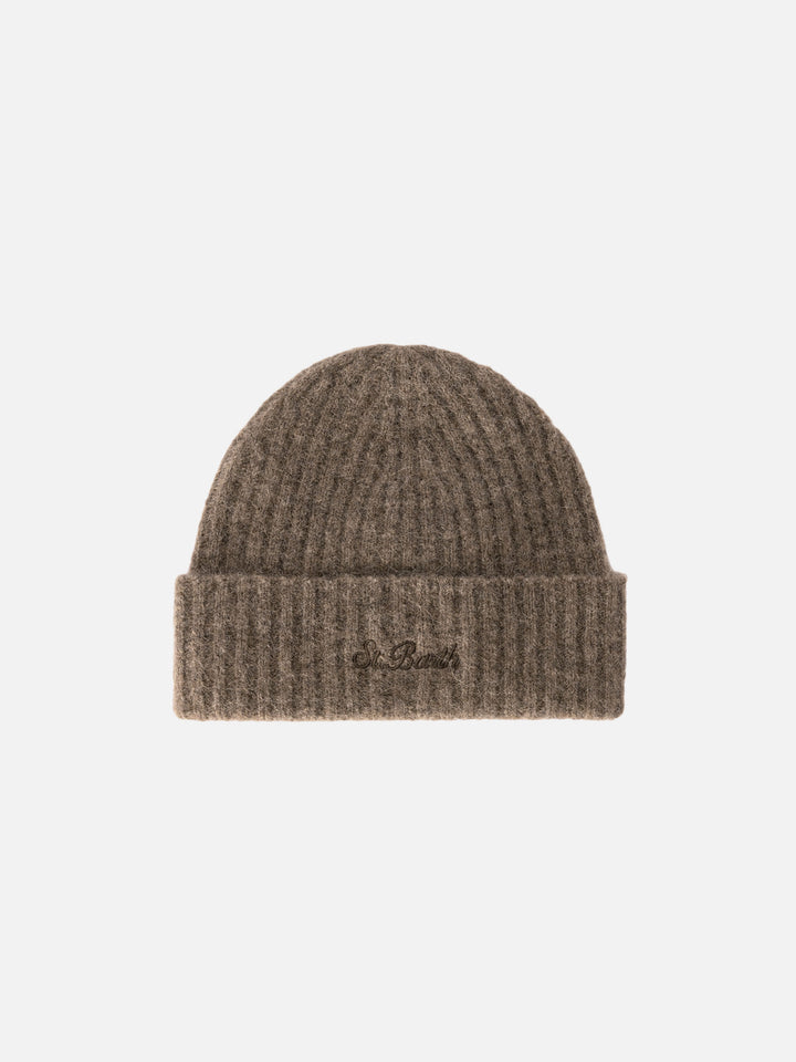 Bonnet Nut Wengen en mélange d’alpaga avec broderie logo 