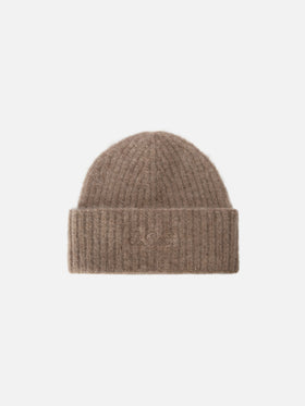Kaki stretch alpaca hat Wengen
