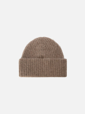 Kaki stretch alpaca hat Wengen