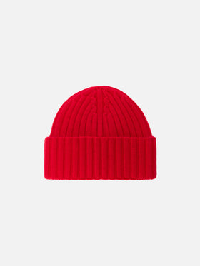 100% WOOL Wengen beanie in red