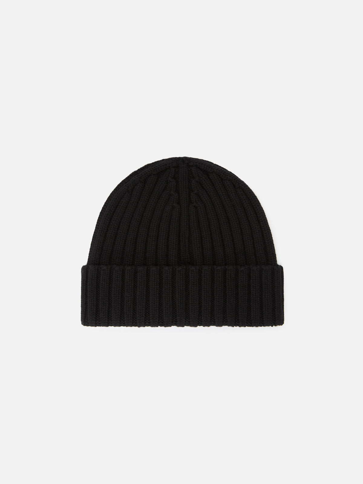 Black Wengen wool beanie with logo embroidery