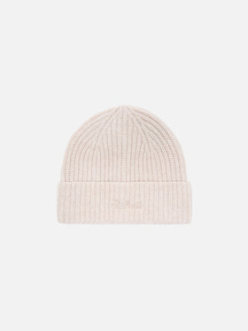 Beige Wengen cashmere beanie