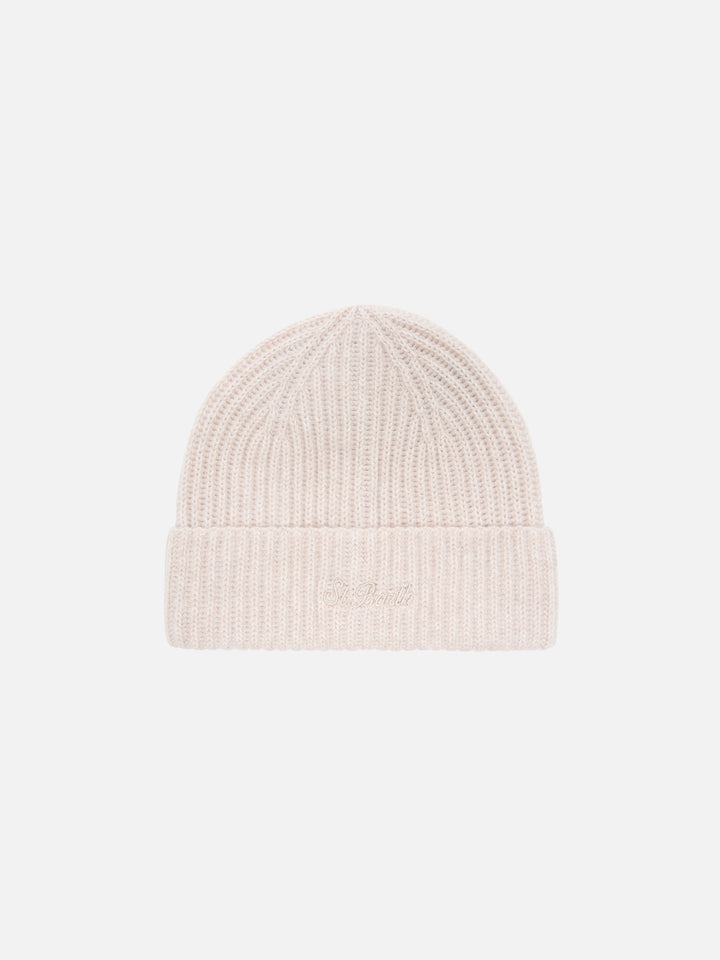 Berretto Wengen beige in cashmere