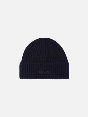 Berretto Wengen blu navy in cashmere