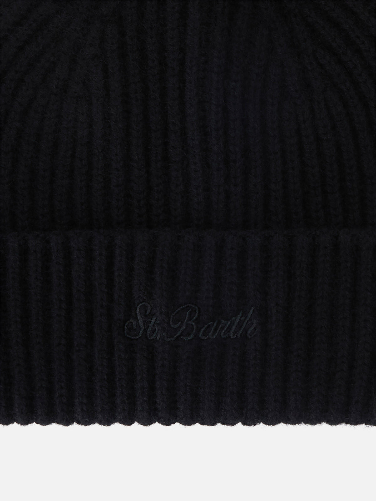 Gorro beanie Wengen de cachemir negro 