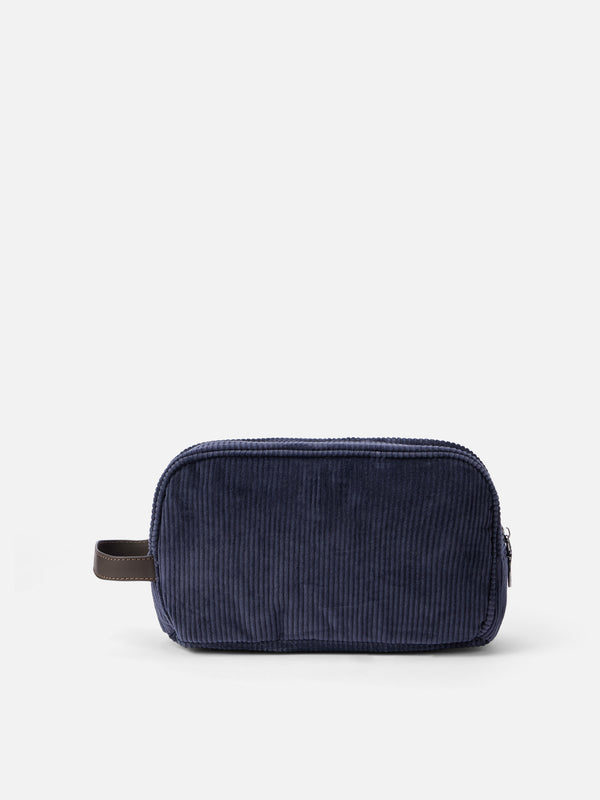 Blue corduroy beauty case Westwood