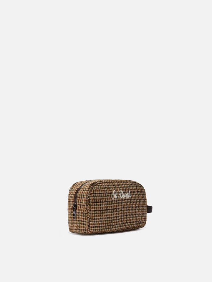 Vanity case Westwood Wool in misto lana pied de poule