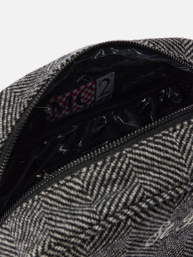 Westwood Vanity Case in herringbone wool blend