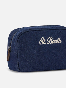 Blue Beauty case Westwood en denim con bordado del logo 