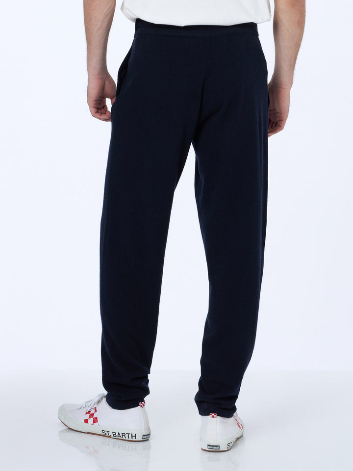 Herren gestrickte blaue Jogginghose Walton