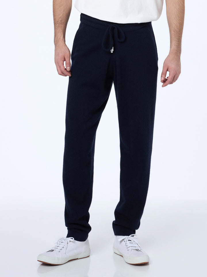 Herren gestrickte blaue Jogginghose Walton