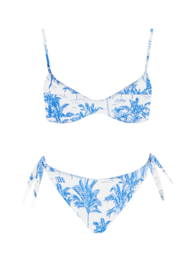 Woman Toile de Jouy scoop bralette bikini May Yali - MC2 Saint Barth