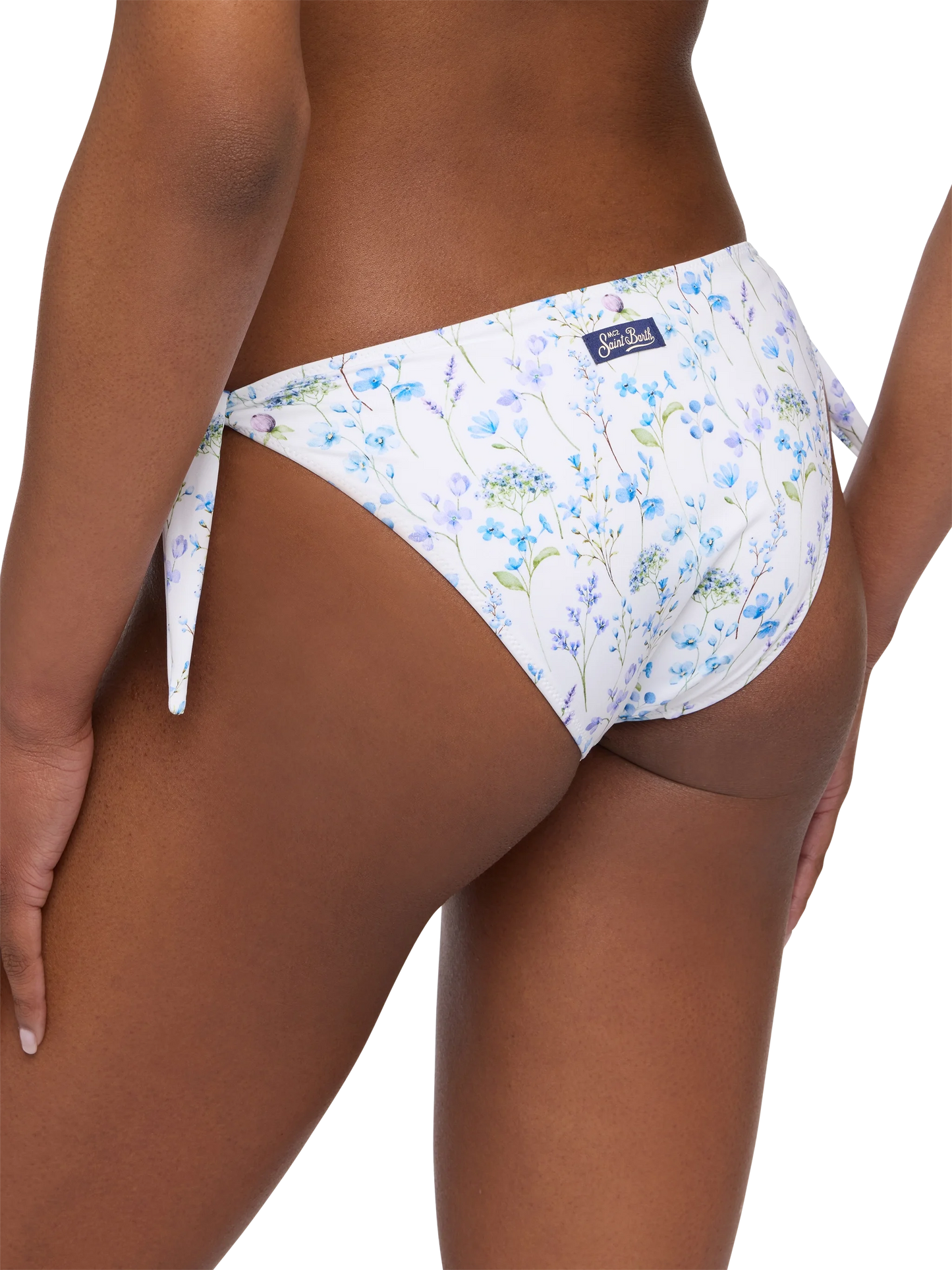 Klassische Badehose Yali mit Blumenmuster - Triangel-Bralette-Top Leda mit Blumenmuster