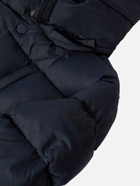 Hooded down padded jacket Baxter in navy blue