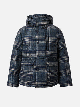 Baxter Daunenjacke mit Kapuze und Prince-of-Wales-Print