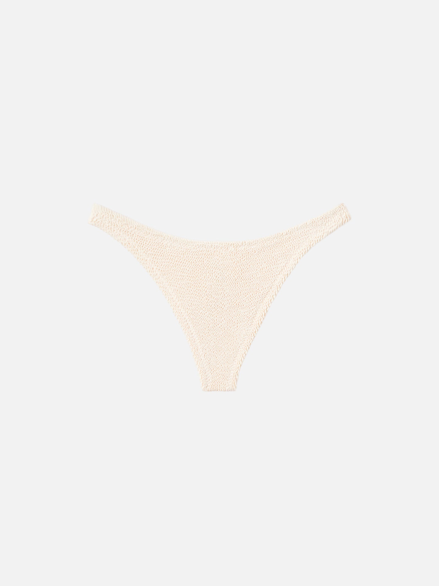 Naomi beige crinkle cheeky swim briefs