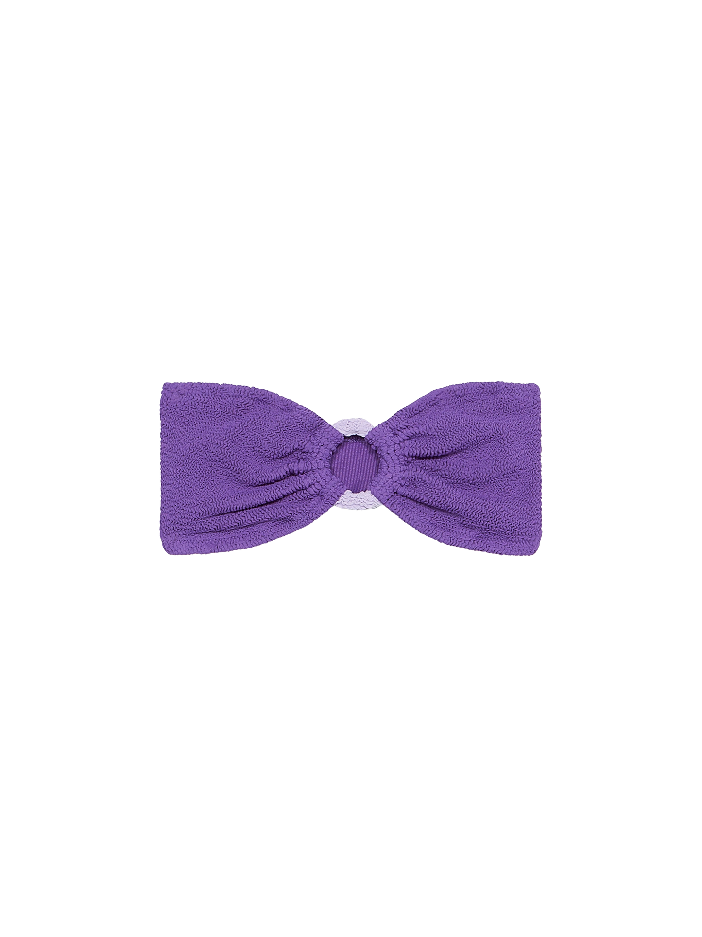 Costume da bagno da donna con top a fascia viola crinkle Yulia