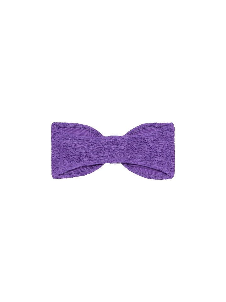 Costume da bagno da donna con top a fascia viola crinkle Yulia