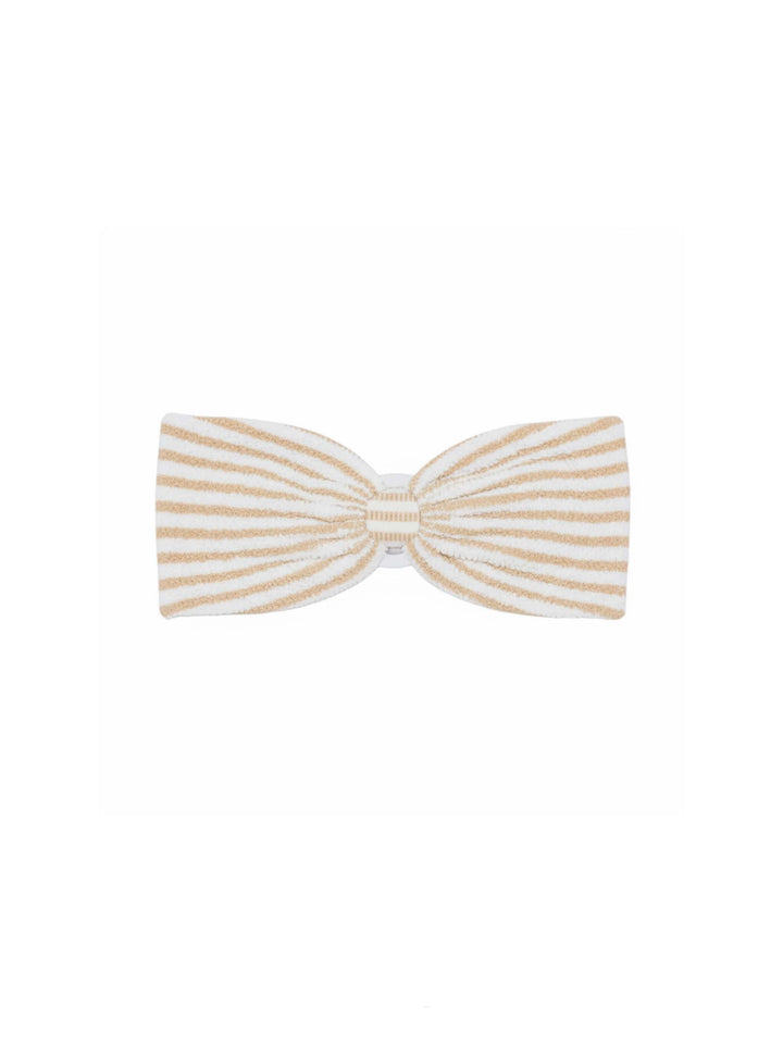 Yulia crinkle bandeau top with striped print