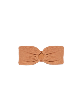 Yulia camel brown crinkle bandeau top - MC2 Saint Barth