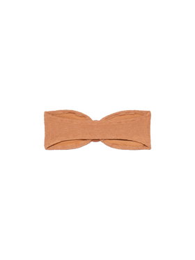 Yulia camel brown crinkle bandeau top - MC2 Saint Barth