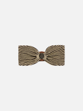 Top bikini Yulia a fascia in tessuto crinkle a righe