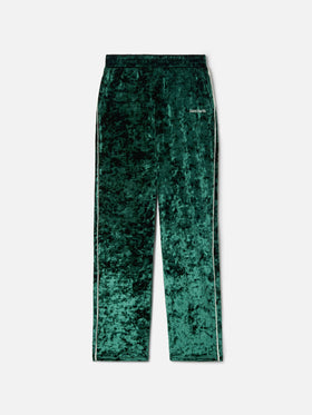 Woman green chenille jogger pants Yvonne