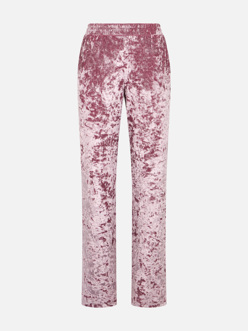 Woman pink chenille jogger pants Yvonne