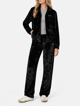Yvonne black chenille jogger pants
