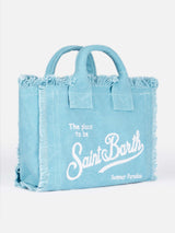 Light blue cotton canvas Mini Vanity bag