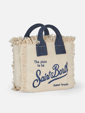 Off-white cotton canvas Mini Vanity bag - MC2 Saint Barth