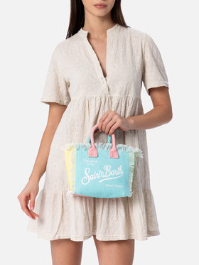 Borsa Mini Vanity in tela di cotone multicolor