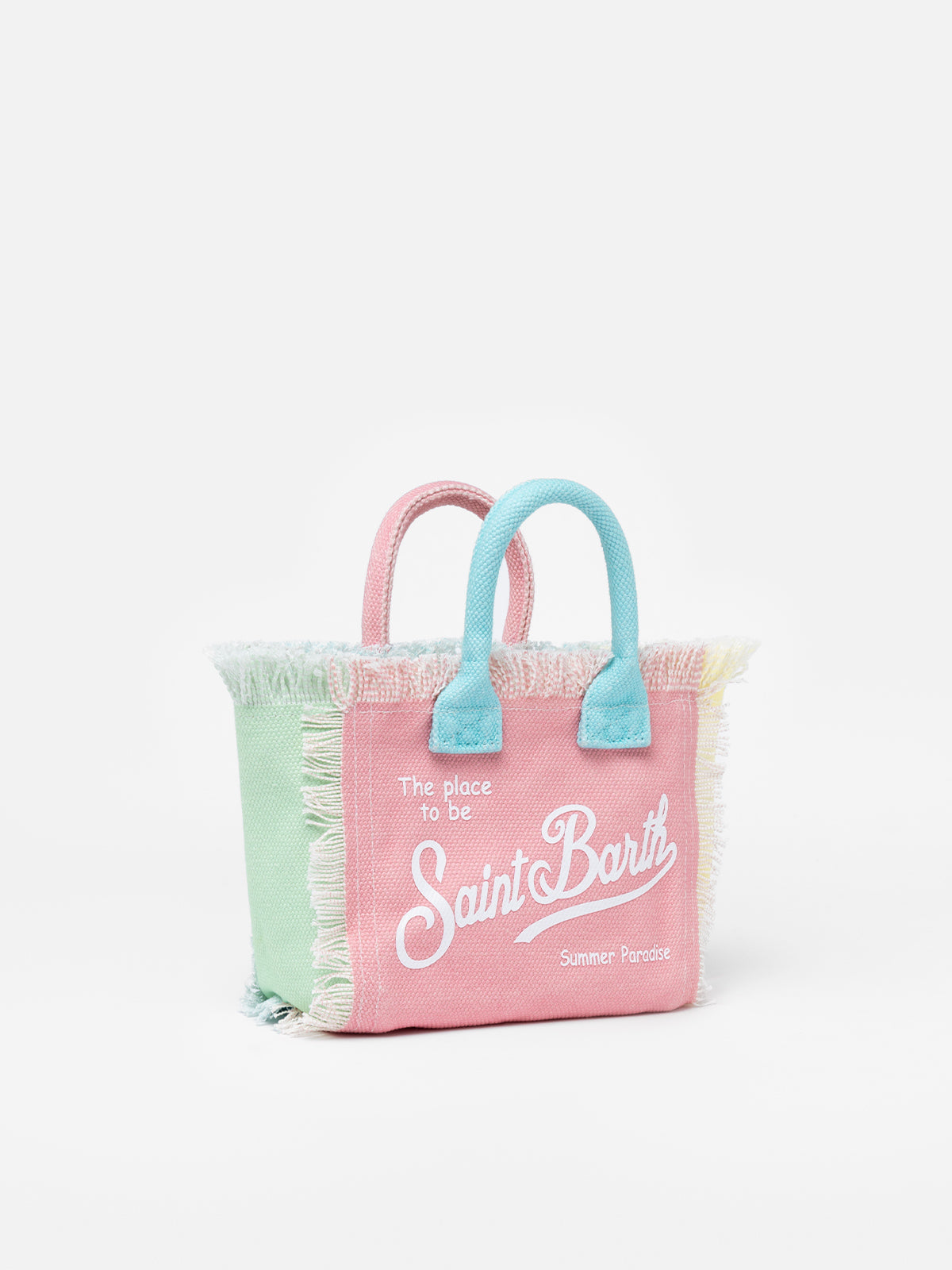 Borsa Mini Vanity in tela di cotone multicolor