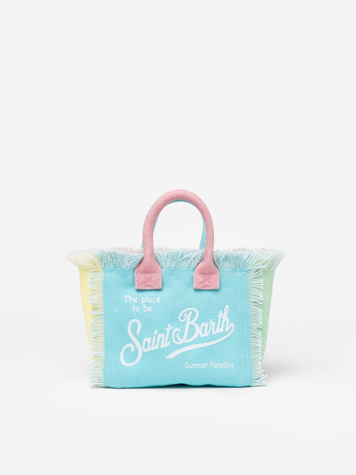 Borsa Mini Vanity in tela di cotone multicolor