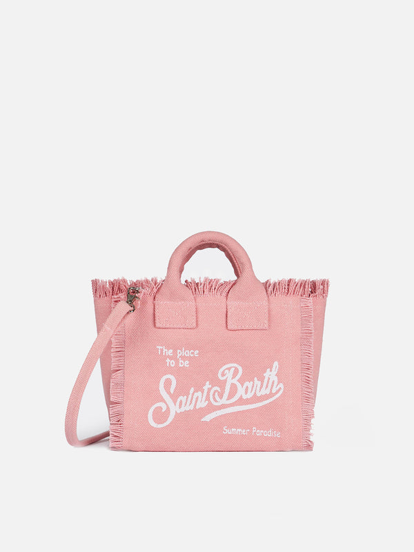 Pink cotton canvas Mini Vanity bag