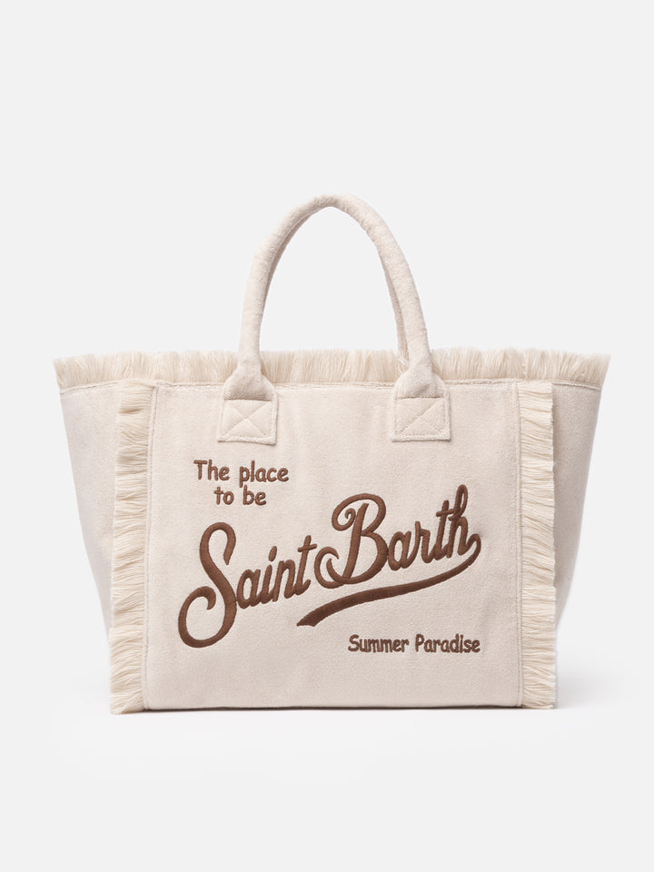 Borsa tote Vanity Sponge in spugna beige