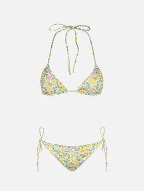 Woman Betsy triangle bikini Leah Virgo | MADE WITH LIBERTY FABRIC