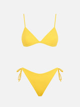 Gelber Triangel-Bikini für Damen