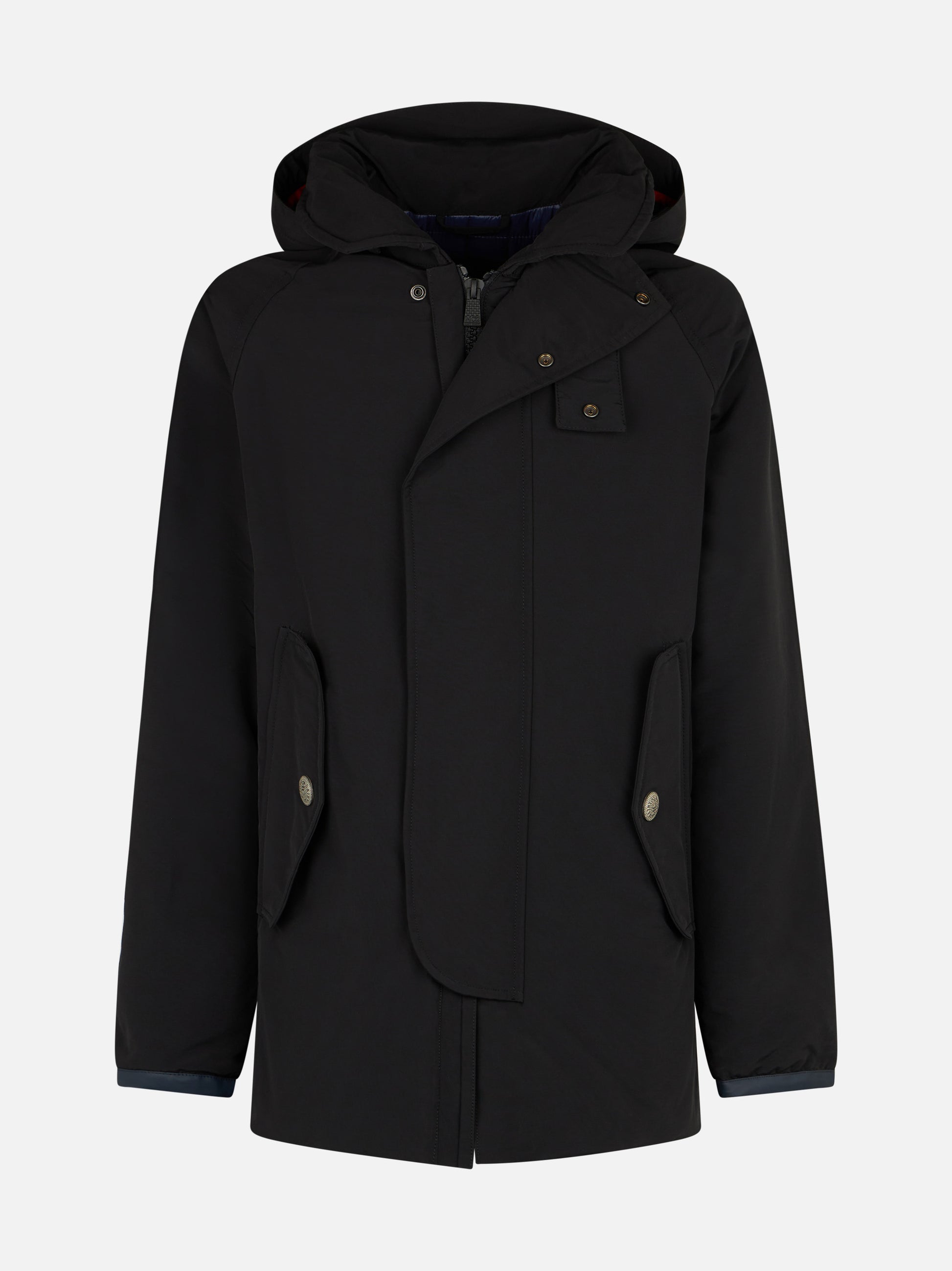 Man anthracite grey hooded parka jacket Voyager - MC2 Saint Barth