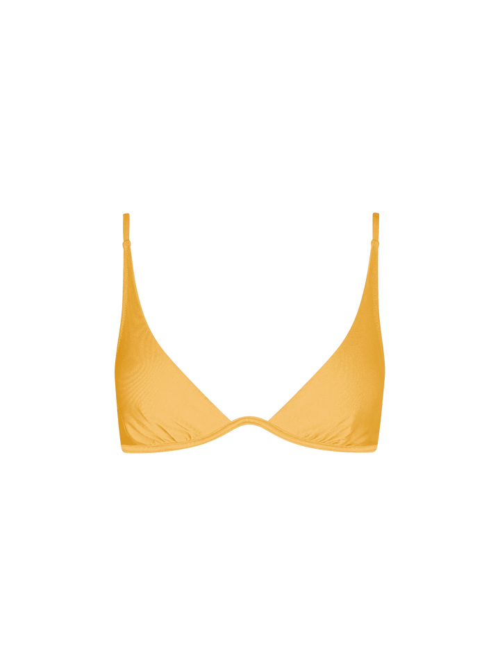 Woman ochre yellow V-wired top - MC2 Saint Barth